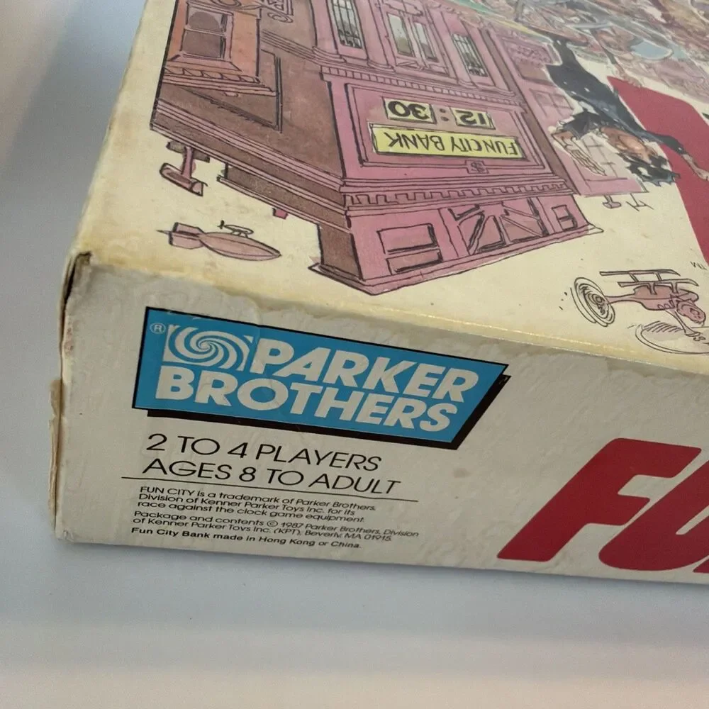 Parker Brothers Fun City Board Game Vintage 1987 Jack Davis Artwork Family Night